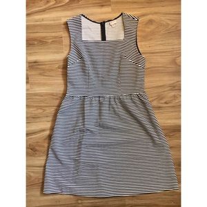 Merona Black/White Striped Women’s Dress Medium